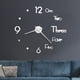 thumbnail image 5 of Pegatina de espejo de reloj de pared casera sin marco - Reloj silencioso silencioso de 12" sin tic-tac para decoración del hogar y oficina, esfera autoadhesiva de acero inoxidable con números de, 5 of 5