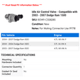thumbnail image 2 of Idle Air Control Valve - Compatible with 2003 - 2007 Dodge Ram 1500 2004 2005 2006, 2 of 2