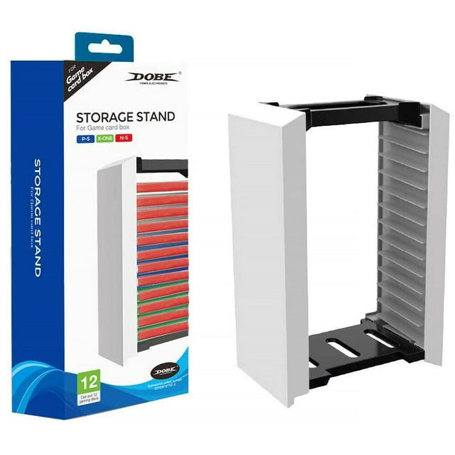 Cateissary Nueva caja de tarjetas de juego, soporte de almacenamiento, soporte de disco de CD de plástico, estante de almacenamiento de tarjetas Videojuegos y accesorios
