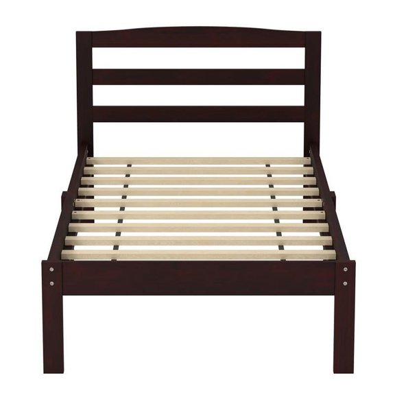 Furniture of America Tavii Transitional Wood Platform Twin Bed in Espresso
