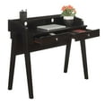 thumbnail image 5 of Convenience Concepts Newport 34.75 in. Tall Deluxe 2 Drawer Desk with Shelf, Espresso, All Ages, 5 of 8