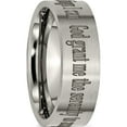 thumbnail image 5 of Titanium Brushed Serenity Prayer Laser Design 8mm Flat Band (Size 11.5) Made In China tb33g-11.5, 5 of 5