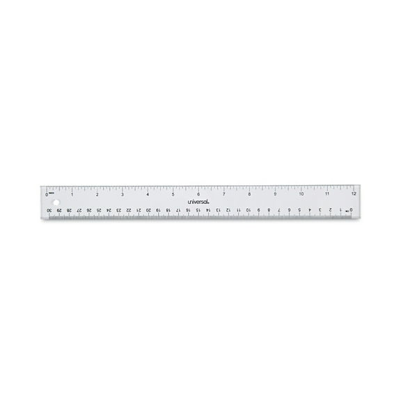 Clear Acrylic Ruler 12" Long (UNV59022)