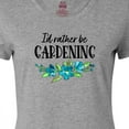 thumbnail image 4 of Inktastic I'd Rather Be Gardening Blue Flowers Women's T-Shirt, 4 of 5