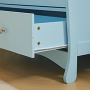 Ktaxon 3-Drawer Changing Table, Wood Infant Diaper Changing Station, Baby Dresser for Nursery, (Light Blue)