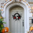 thumbnail image 3 of Adeeing Halloween Wreath 20 Inch Artificial Halloween Skull Wreath Decoration with Roses, Branches for Front Door Home Door Wall, 3 of 9