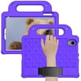 thumbnail image 5 of Kids Friendly Handle Case for iPad mini 6th Generation 8.3 inch 2021, Case for iPad mini 6th Gen with Kickstand Hand/ Shoulder Strap Heavy Duty Protection Tablet Case Cover, Purple, 5 of 6