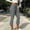 Gray high waisted capri pants for women a1, variant on Women's Flare Leg Capri Pants High Waisted Stretch Casual Workout Yoga Active Lounge Trousers Summer Beach Travel Bottoms, White 2XL