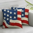 thumbnail image 3 of nygtbtfer 4th of July Pillow Covers Set of 2 America Flag Stars Decorations Home of The Patriotic Throw Cushion Case for Home Sofa Couch 22x22in, 3 of 7