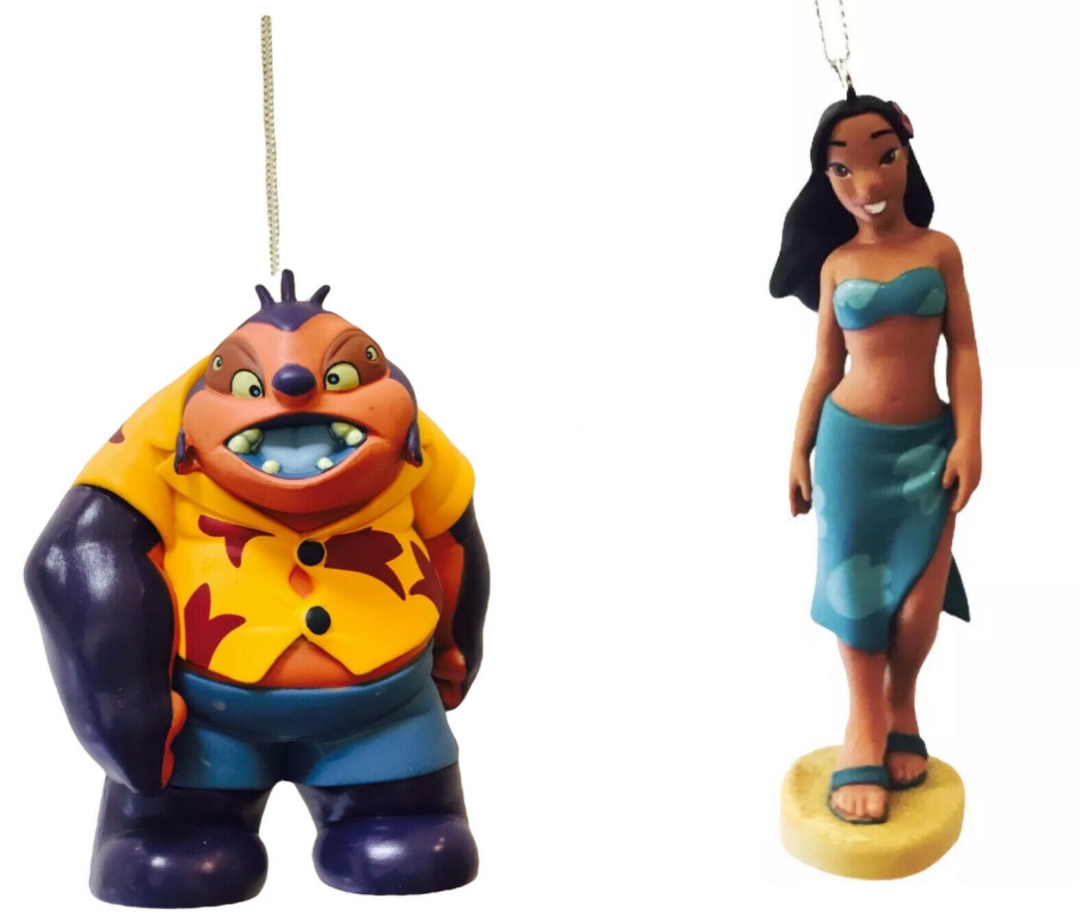 Disney Lilo & Stitch Hawaiian Hula Dr. Jumba Jookiba Evil Genius 4 Key  Dangler Keychain Figure