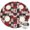 Pioneer Flower Floral, variant on Pioneer Flower Floral Print Pattern Round Fitted Tablecloth with Elastic Edge, Waterproof Dining Table Cover for Indoor Outdoor Camping and Daily Use