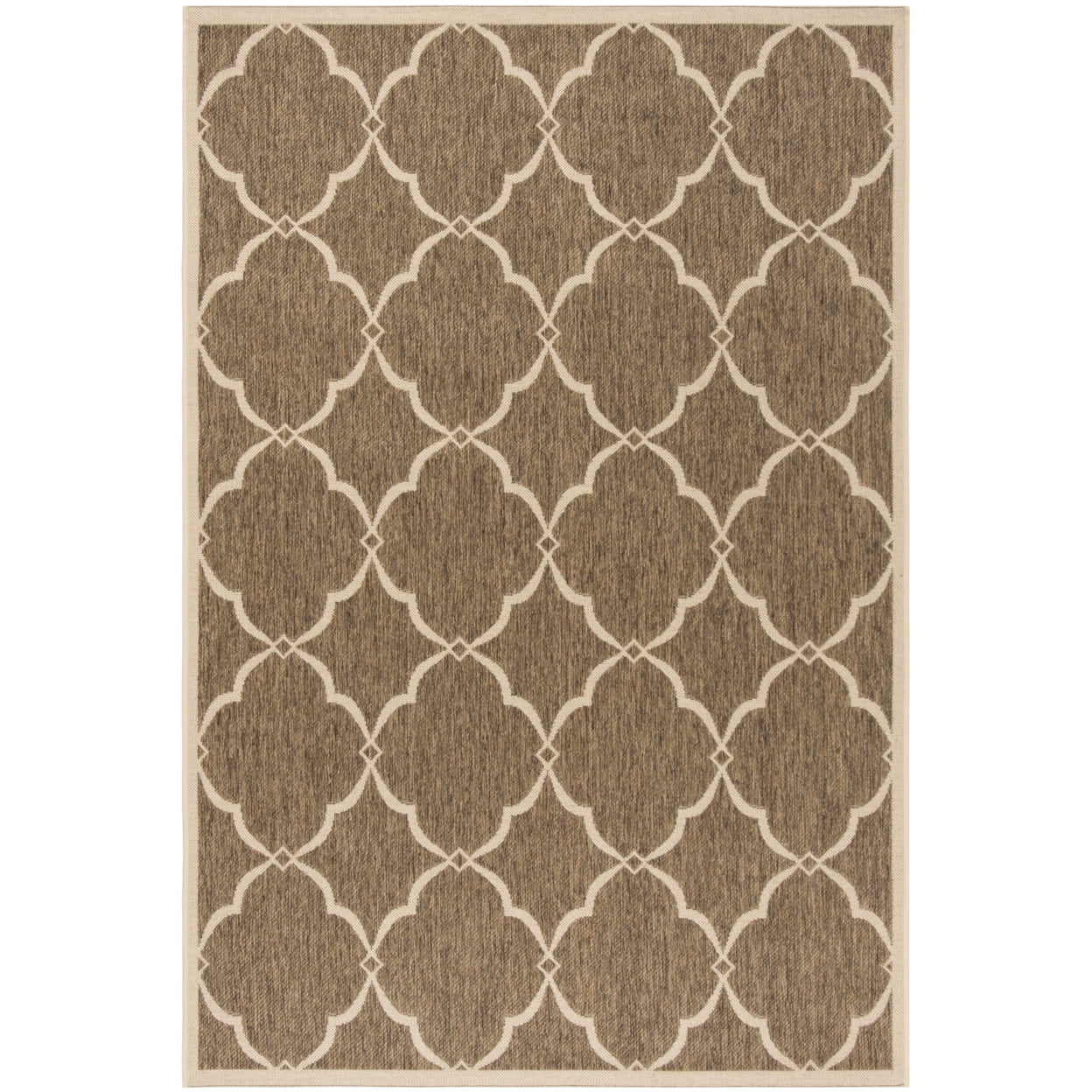 SAFAVIEH Beach House Nick Indoor/Outdoor Area Rug Beige/Cream, 6'7" x 6'7" Square