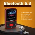 thumbnail image 2 of Reproductor MP3 RUIZU 64GB con Bluetooth 5.3, grabadora de voz roja, 2 of 7