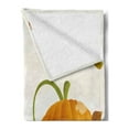 thumbnail image 2 of Turkey Soft Flannel Fleece Throw Blanket, Happy Pilgrim Poultry Animal with a Giant Pumpkin on Green Hills of the Farmland, Cozy Plush for Indoor and Outdoor Use, 50" x 60", Multicolor, by Ambesonne, 2 of 5