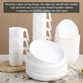 thumbnail image 3 of Ensembles de Vaisselle Blanche 24 Pcs Service pour 6, Assiettes et Bols Réutilisables en Plastique Berglander, Ensemble de Vaisselle Comprenant Assiettes de Dîner, Assiette à Dessert, Bols à Céréales, Tasses pour Maison, Jardin, Pique-Nique, Camping, 3 of 7