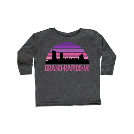 

Inktastic Grand Rapids Skyline Gift Toddler Toddler Girl Long Sleeve T-Shirt