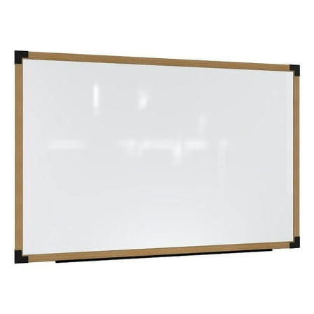 Ghent Prest Wall Whiteboard Magnetic Natural Oak Frame 4 x 6ft