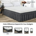thumbnail image 5 of CCNY Wrap Around Style Bed Skirt Olympic Queen Dark Gray 15" Microfiber Bed skirt, 5 of 6