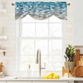 thumbnail image 4 of Tie Up Valances for Windows, Blue Ocean Adjustable Valance Curtains Window Treatment for Living Room/Bedroom, Summer Water Ripple Sea Waves Texture Rod Pocket Kitchen Curtains & Drapes 42x18 Inch, 4 of 9