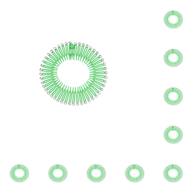 Jumpingount Peine elástico de enclavamiento de circulares completos Peines flexibles Titular de la banda para el cabello Banda para la cabeza Verde 10piezas Jumpingount CBP303793
