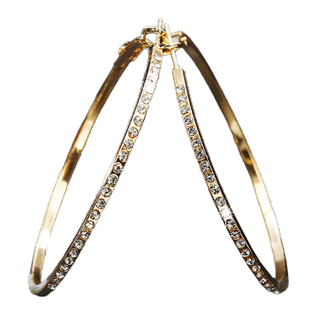 Visland Hoop Earrings Good Touch Decor Big Circle Loop Women Earrings for Date