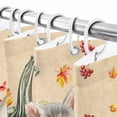 thumbnail image 6 of Shower Curtain 72"W x 72"L Autumn Thanksgiving Pumpkin Cat Sunflower Fabric Shower Curtains Set with Hooks Water Repellent Bathroom Curtains Machine Washable Bathroom Accessories, 6 of 6