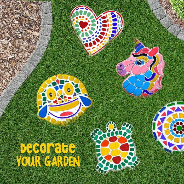 Dan&Darci Stepping Stone Painting Kit, 5 Garden Stones photo 2