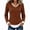 Orange, variant on QIYAGBSA Faux Two Piece Sweaters for Women V Neck Ribbed Knit Long Sleeve Slim Fit Contrast Cuff Hem Fall Winter Casual Tops