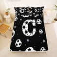 thumbnail image 5 of Erosebridal Boys Personalized Gifts Full Size Sheets,Alphabet C Kids Bed Sheets For Football Sport Games Lover 4-Piece, 5 of 6