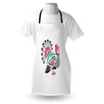 thumbnail image 3 of Turkey Apron Thanksgiving Themed Animal Design with Paisleys Ornamental Elements, Unisex Kitchen Bib Apron with Adjustable Neck for Cooking Baking Gardening, Pink Sea Green Black White, by Ambesonne, 3 of 3