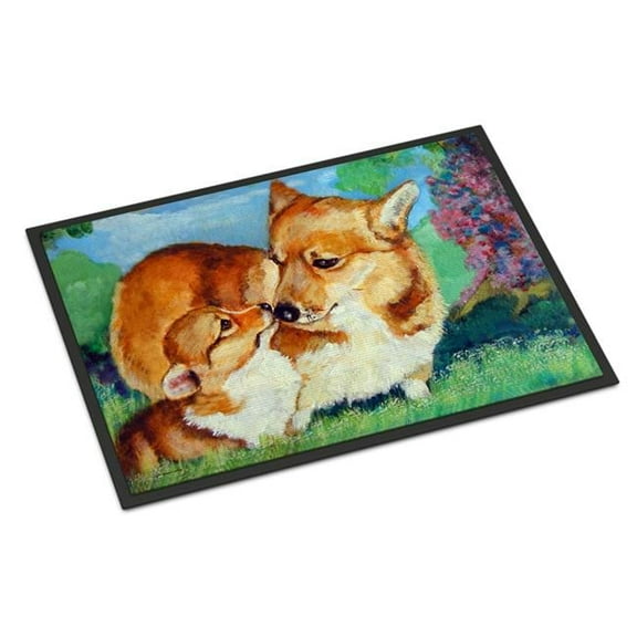 24 x 36 in. Corgi Mommas Love Indoor or Outdoor Mat