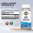 thumbnail image 2 of KAL B-12 1000 mcg Sustained Release | Healthy Metabolism, Energy, Nerve & Red Blood Cell Support | Vegetarian | Lab Verified | 100 Tablets, 2 of 6