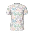 thumbnail image 5 of Wukai Colorful Butterfly Print Men's Short-Sleeved Mesh T-Shirt,Quick-Dry Short Sleeve Workout T-Shirt-X-Small, 5 of 8