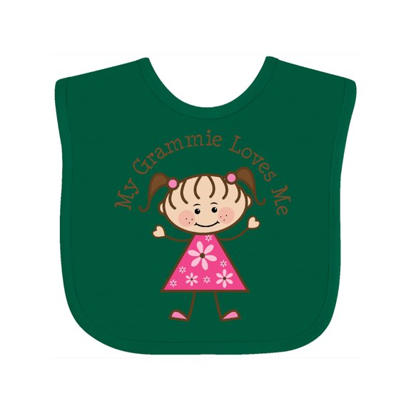 Inktastic My Grammie Loves Me Girls Baby Bib