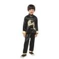 thumbnail image 2 of Boys' Clothing Sets Tang Suit Festival Long Sleeve Dragon Embroidered Open Front Dress Tops Pants Set Boys Clothes 2-3 Years, 2 of 6