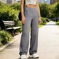 thumbnail image 6 of Hilenly Wide Leg Yoga Pants for Women Crossover High Waist Yoga Pants with Pockets Straight Leg Gym Workout Pants, 6 of 10