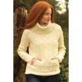 thumbnail image 2 of Aran Woollen Mills Women's 100%Merino  Wool Cowl Neck Irish Pullover Sweater Made in Ireland, 2 of 5