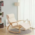 thumbnail image 3 of Boutique Home Rocking Chair with Adjustable Footrest - White/Beige, 3 of 4