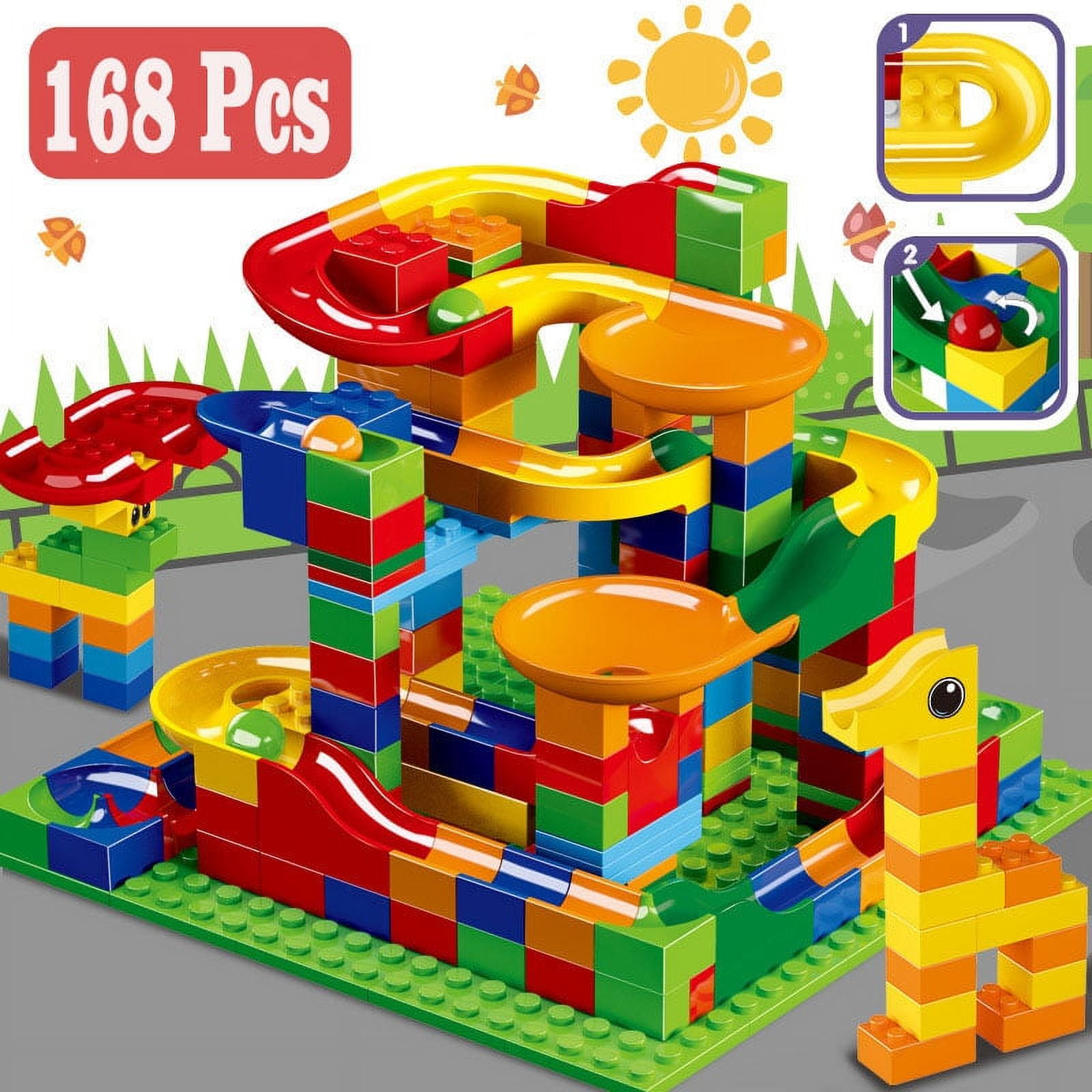 Marble Race Track Crazy Happy Ball Duplo Marble Track 176pcs Big