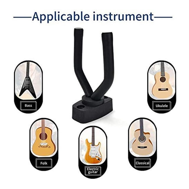 Colgador de guitarra Soporte de pared Gancho de suspensión de guitarra de metal con tornillos Accesorios de guitarra