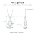 thumbnail image 4 of Rosec Jewels Lab Created Diamond Teardrop Pendant with Chain (EF-VS Quality) - Wedding Necklace, 925 Sterling Silver, 4 of 7