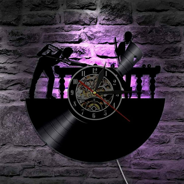 Horloge Murale en Disque Vinyle Style Compétition Créative Rétro Nostalgique Horloge Murale