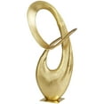 thumbnail image 5 of 10" x 17" Gold Aluminum Metal Abstract Sculpture, by DecMode, 5 of 9