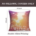 thumbnail image 2 of LALILO Throw Pillow Covers Inspirational Quote With Sunset Take Cushion Cover 18" x 18", 2 Pack, 2 of 6