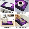 thumbnail image 4 of Dish Drying Mat for Kitchen Counter Halloween Horror Pumpkin Spooky Castle Moon Kitchen Drying Mat Non Slip Foldable Washable 18x24 Inch Dish Drying Pad for Coffee Tableware Sink Countertop, 4 of 7