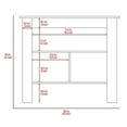 thumbnail image 4 of FM FURNITURE Ontario 2-Piece Modern Engineered Wood Kitchen Set in White/Gray, 4 of 8