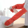 thumbnail image 4 of JoyMoreHome Rubber Dishwashing Cleaning Gloves - Reusable, Waterproof with Extra-Long Cuff & Non-Slip Grip for Household & Kitchen Use, 4 of 8