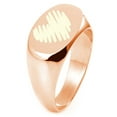 thumbnail image 1 of Sterling Silver Stroke Sketch Heart Engraved Oval Flat Top Polished Ring, 1 of 1
