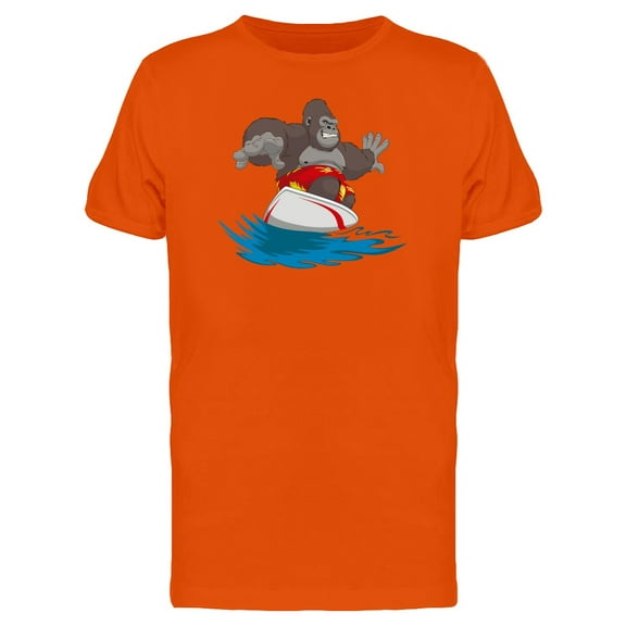 Gorilla Riding Surfboard Tee Men's -Image by Shutterstock