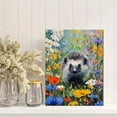 thumbnail image 2 of Hedgehog in Wildflowers Oil Painting Canvas Print, Cute Decor for Living Room Bedroom Dining Room Kitchen Hallway Office, 2 of 8